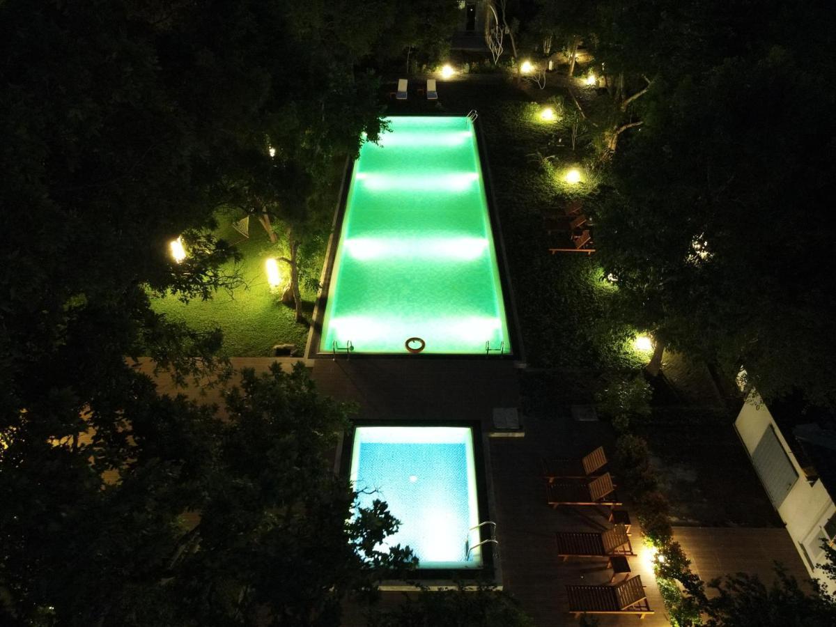 Nivadoo Resort Sigiriya Exterior photo The swimming pool at night